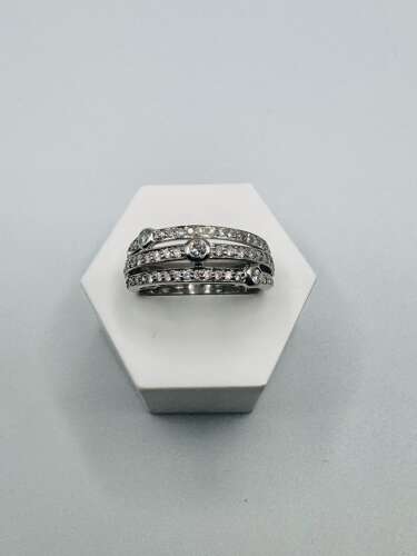 18ct White Gold Bubble Ring