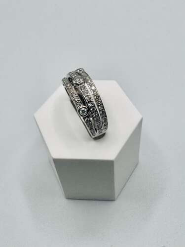 18ct White Gold Bubble Ring