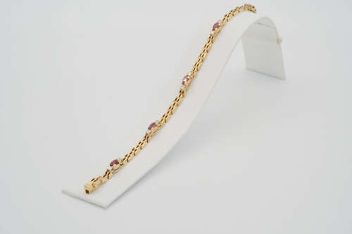 18ct Yellow Gold Ruby and Diamond Bracelet