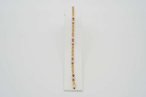 18ct Yellow Gold Ruby and Diamond Bracelet
